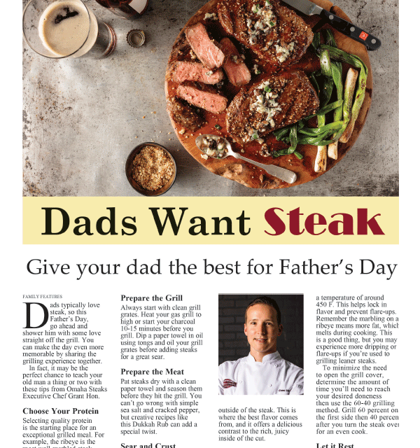 Dads want steak: Give your dad the best for Father’s Day