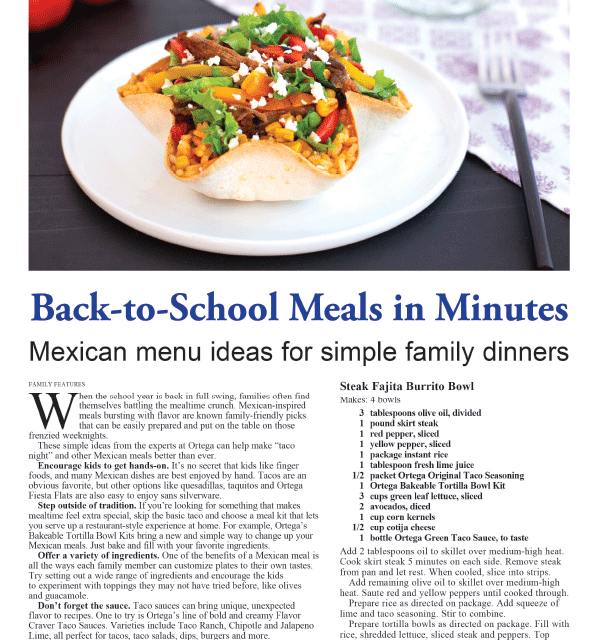 Back-to-School Meals in Minutes