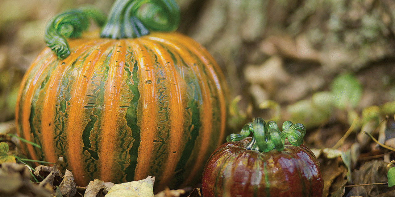 Artful pumpkins are a touch of glass