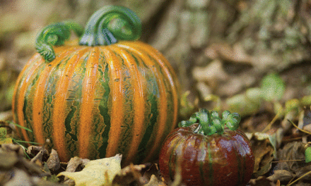 Artful pumpkins are a touch of glass